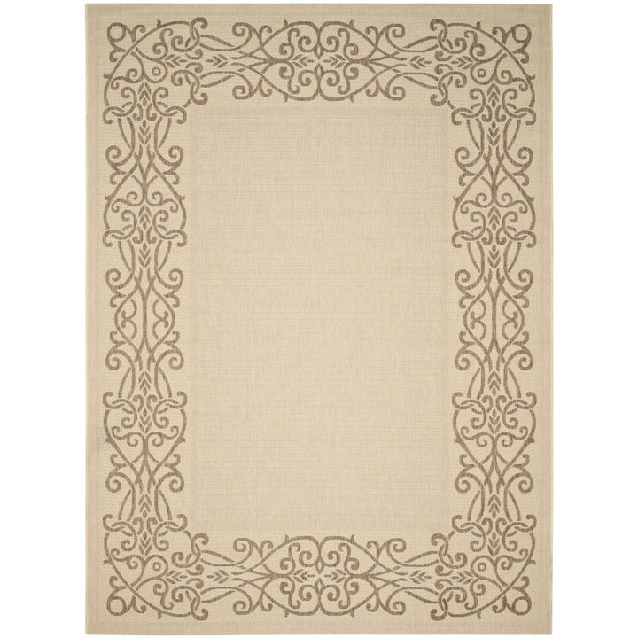 SAFAVIEH Outdoor CY1588-3001 Courtyard Natural / Brown Rug Image 1
