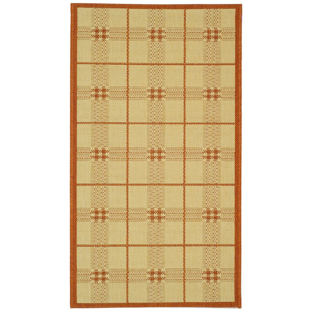 SAFAVIEH Outdoor CY1587-3201 Courtyard Natural / Terra Rug Image 1