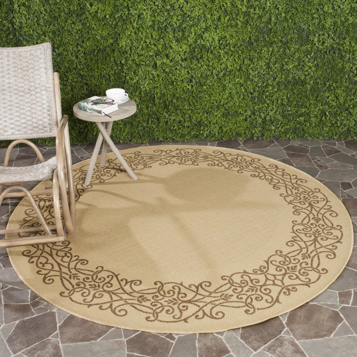SAFAVIEH Outdoor CY1588-3001 Courtyard Natural / Brown Rug Image 10
