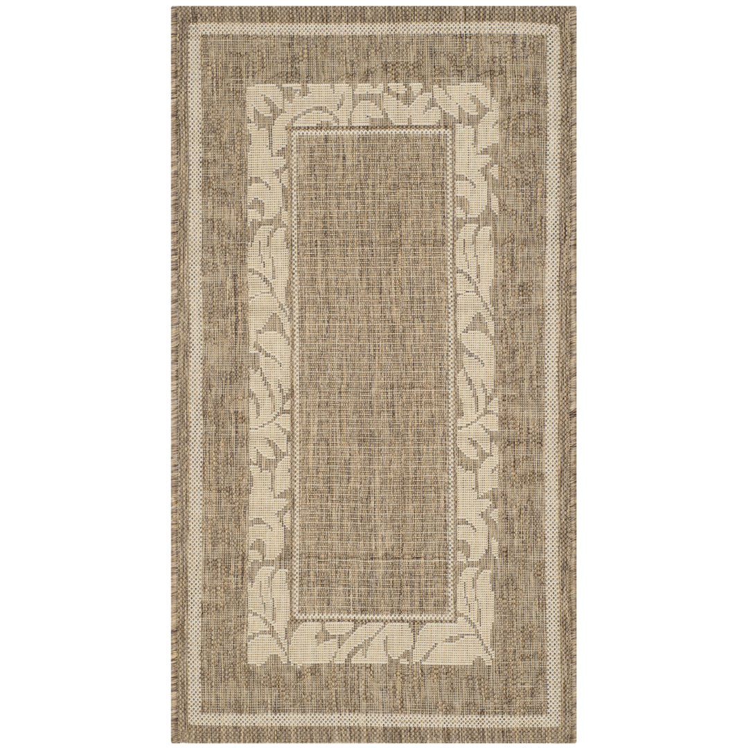 SAFAVIEH Outdoor CY1704-3009 Courtyard Brown / Natural Rug Image 2