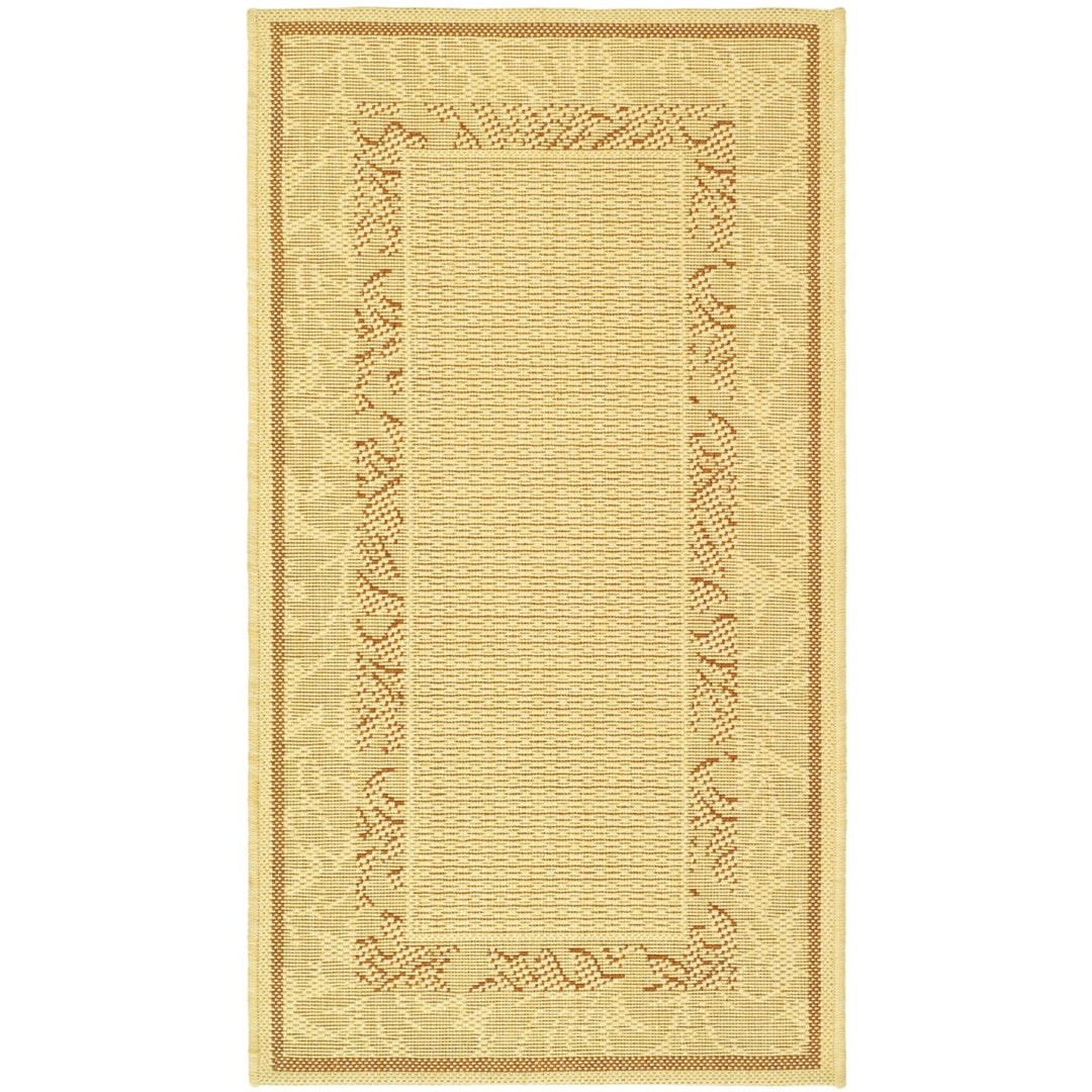 SAFAVIEH Outdoor CY1704-3201 Courtyard Natural / Terra Rug Image 1