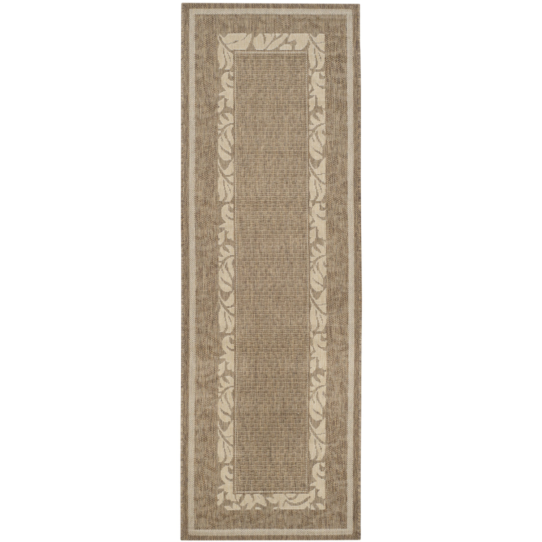 SAFAVIEH Outdoor CY1704-3009 Courtyard Brown / Natural Rug Image 3