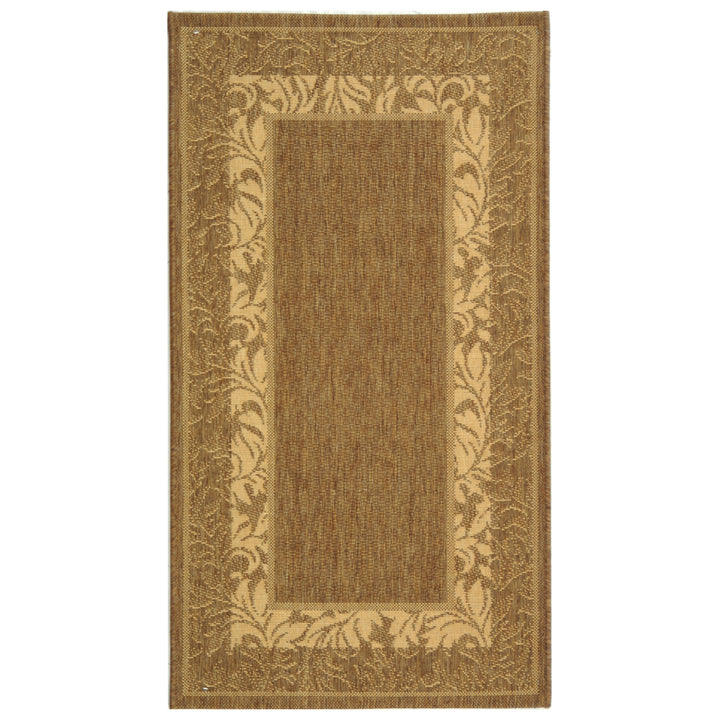 SAFAVIEH Outdoor CY1704-3009 Courtyard Brown / Natural Rug Image 4
