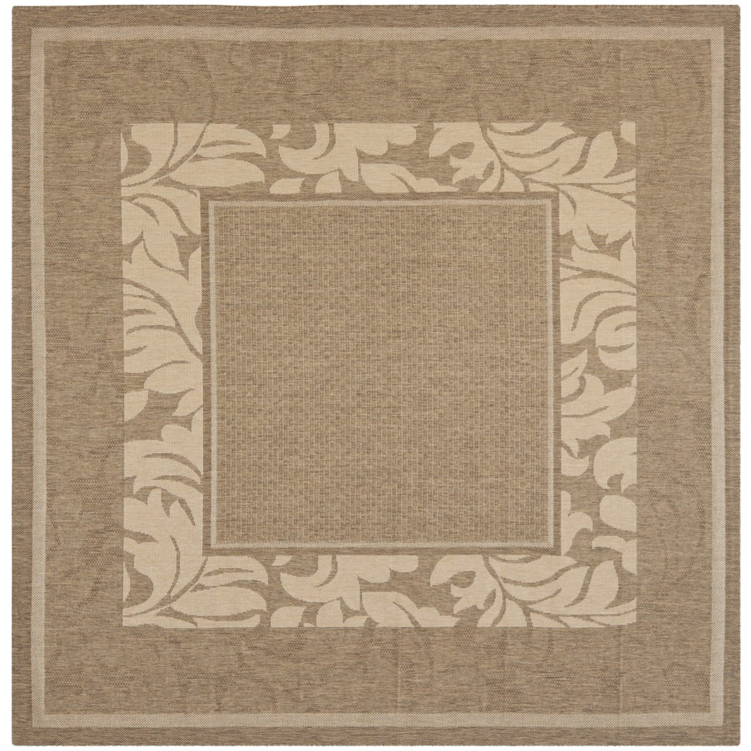 SAFAVIEH Outdoor CY1704-3009 Courtyard Brown / Natural Rug Image 1