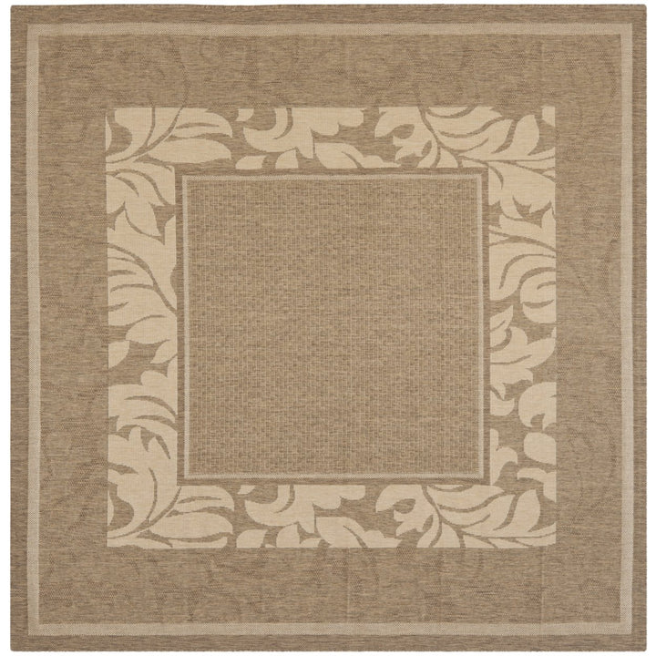 SAFAVIEH Outdoor CY1704-3009 Courtyard Brown / Natural Rug Image 1