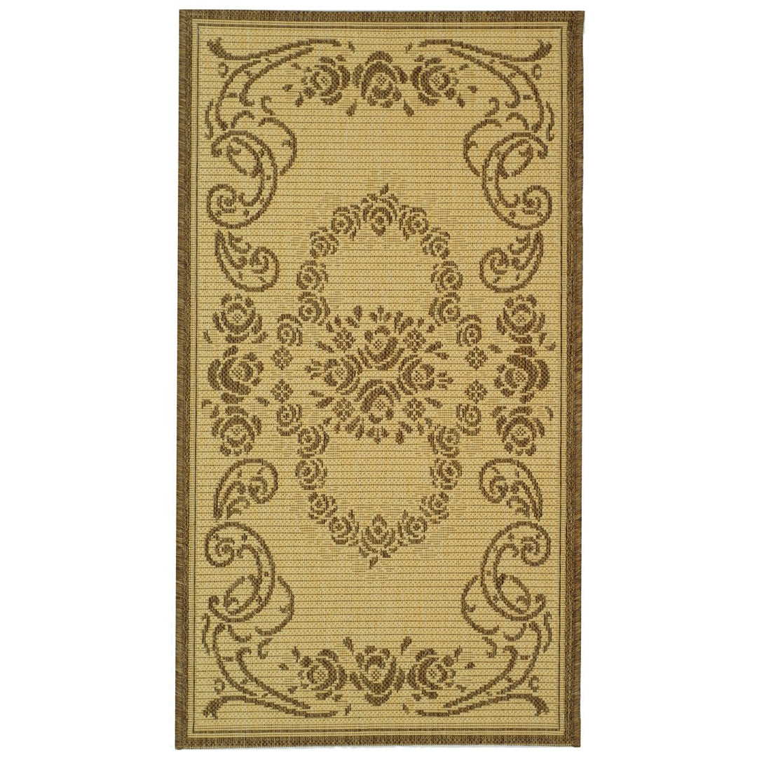 SAFAVIEH Outdoor CY1893-3001 Courtyard Natural / Brown Rug Image 1