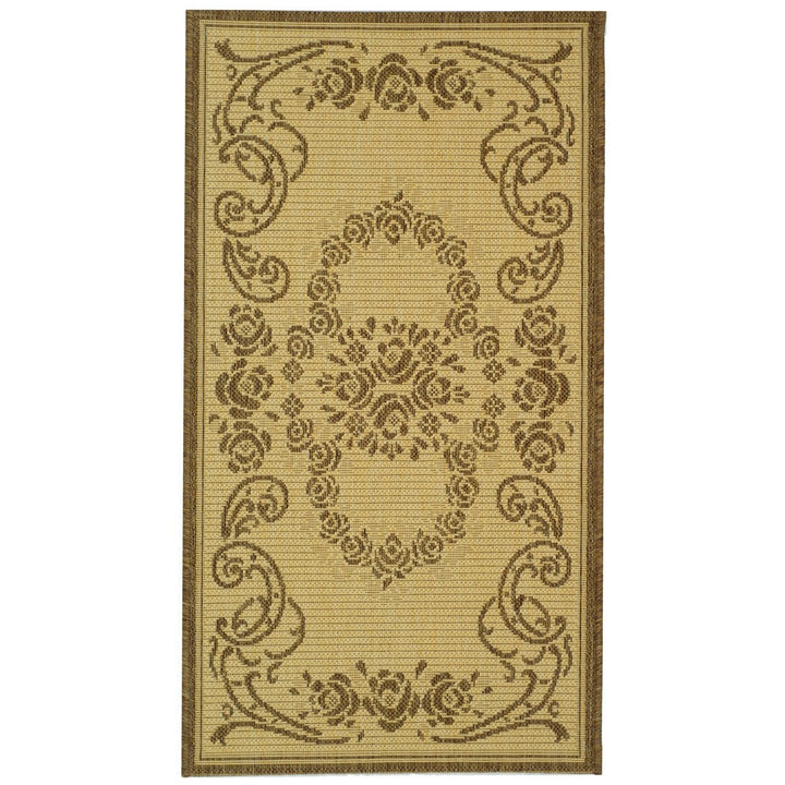 SAFAVIEH Outdoor CY1893-3001 Courtyard Natural / Brown Rug Image 1