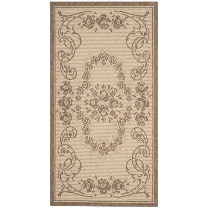 SAFAVIEH Outdoor CY1893-3001 Courtyard Natural / Brown Rug Image 1