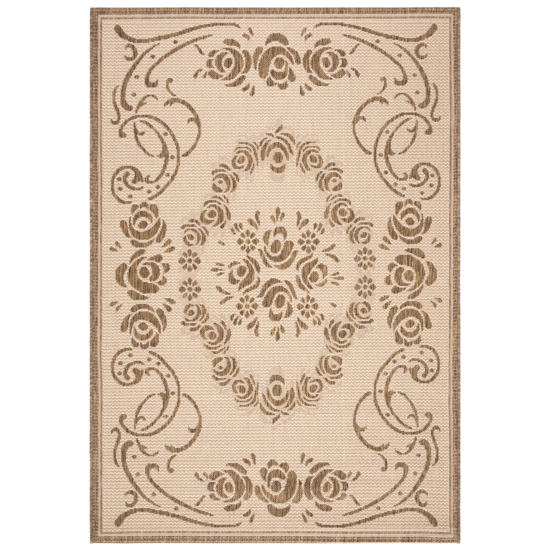 SAFAVIEH Outdoor CY1893-3001 Courtyard Natural / Brown Rug Image 5