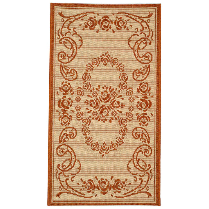 SAFAVIEH Outdoor CY1893-3201 Courtyard Natural / Terra Rug Image 1