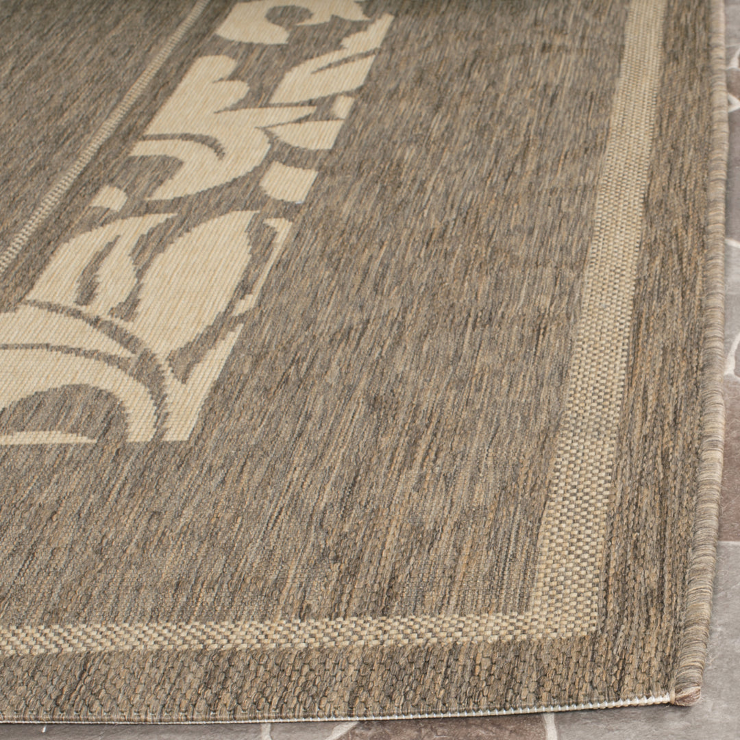 SAFAVIEH Outdoor CY1704-3009 Courtyard Brown / Natural Rug Image 12