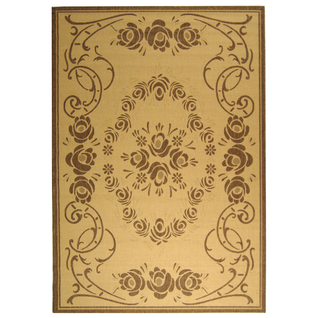 SAFAVIEH Outdoor CY1893-3001 Courtyard Natural / Brown Rug Image 6