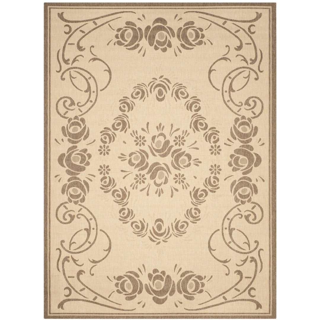SAFAVIEH Outdoor CY1893-3001 Courtyard Natural / Brown Rug Image 7