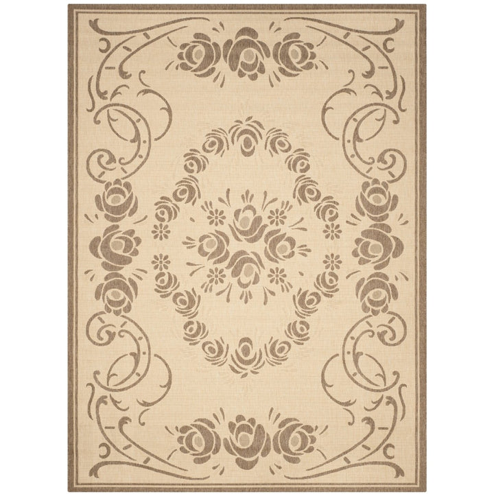 SAFAVIEH Outdoor CY1893-3001 Courtyard Natural / Brown Rug Image 1