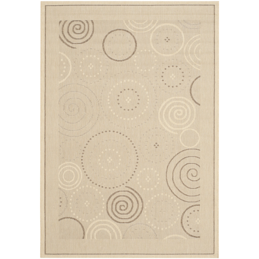 SAFAVIEH Outdoor CY1906-3001 Courtyard Natural / Brown Rug Image 5