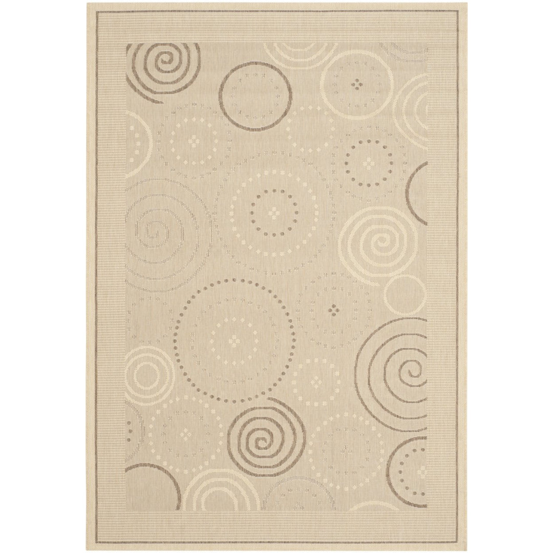 SAFAVIEH Outdoor CY1906-3001 Courtyard Natural / Brown Rug Image 1