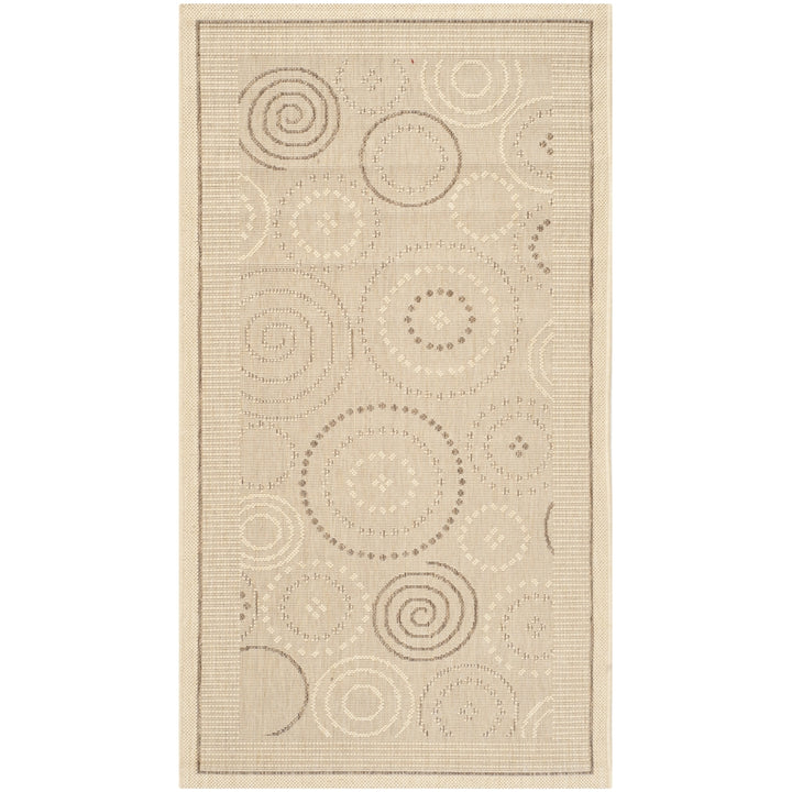 SAFAVIEH Outdoor CY1906-3001 Courtyard Natural / Brown Rug Image 9