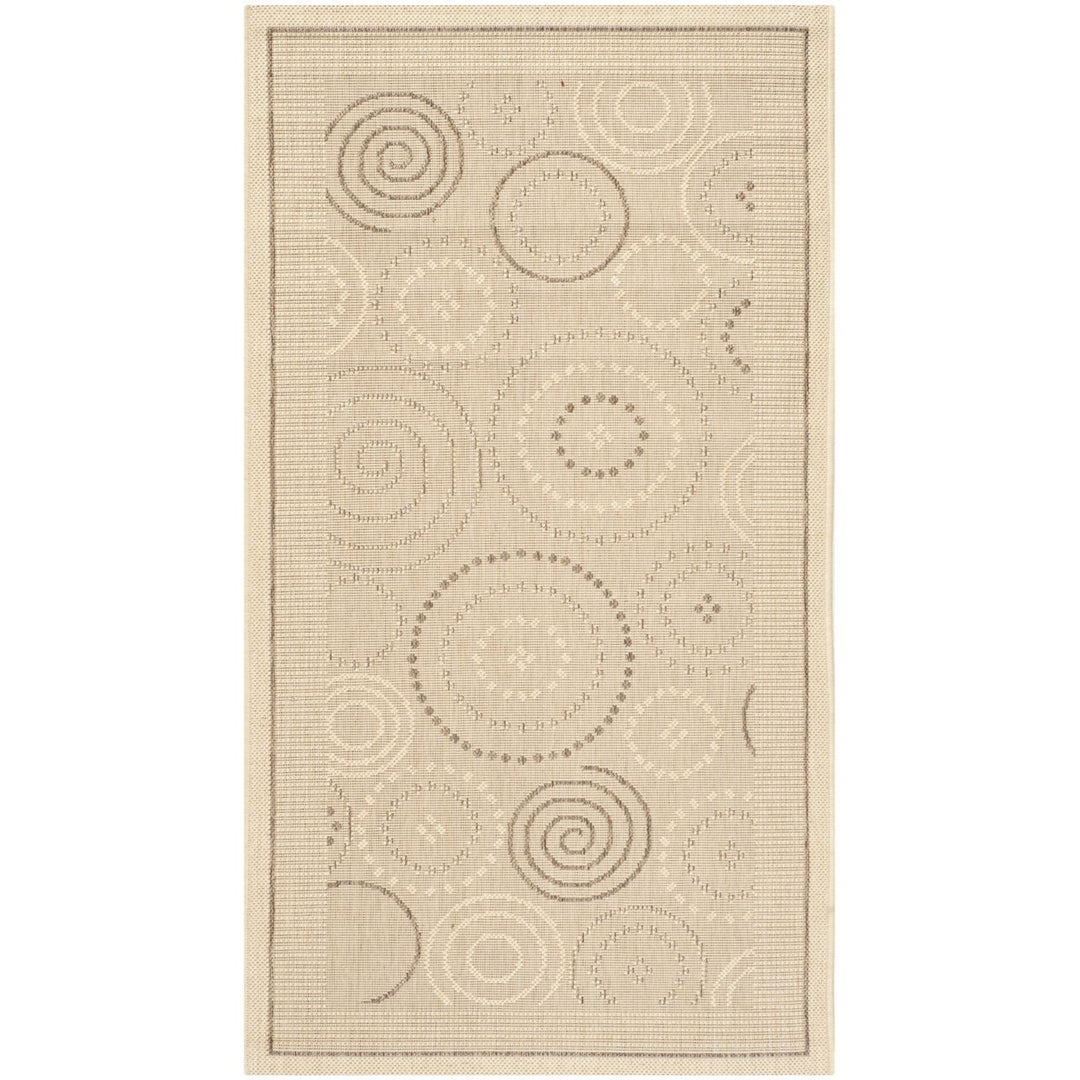 SAFAVIEH Outdoor CY1906-3001 Courtyard Natural / Brown Rug Image 1