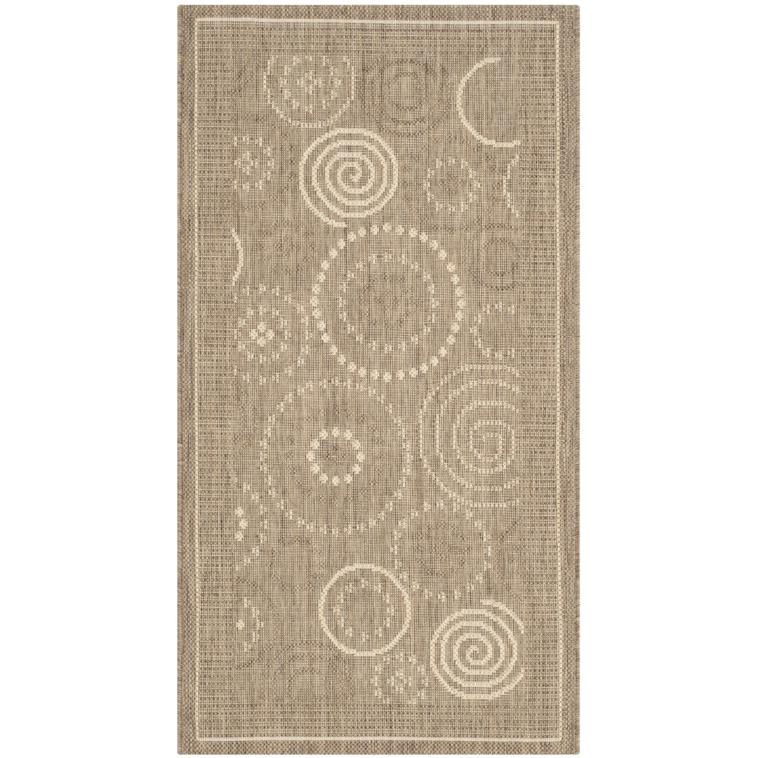 SAFAVIEH Outdoor CY1906-3009 Courtyard Brown / Natural Rug Image 2