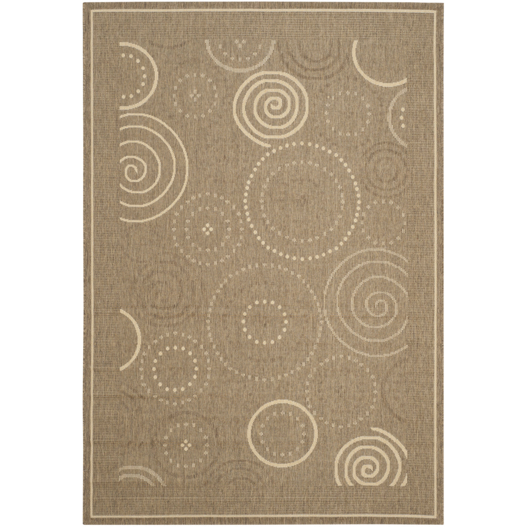 SAFAVIEH Outdoor CY1906-3009 Courtyard Brown / Natural Rug Image 6