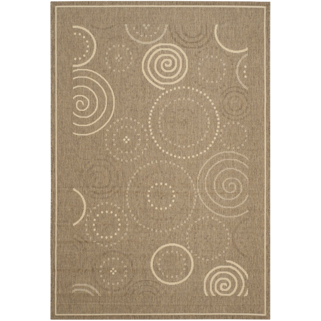 SAFAVIEH Outdoor CY1906-3009 Courtyard Brown / Natural Rug Image 7