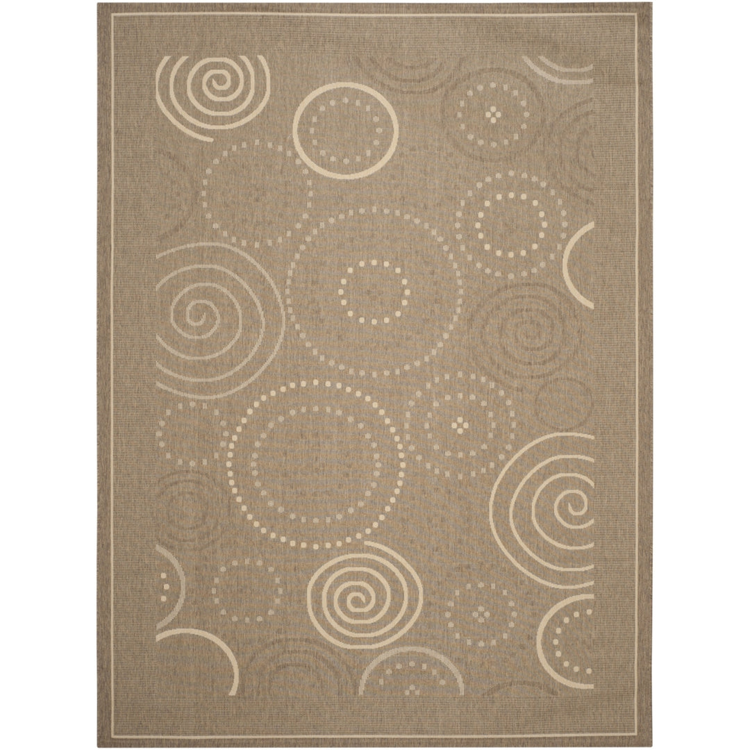 SAFAVIEH Outdoor CY1906-3009 Courtyard Brown / Natural Rug Image 8