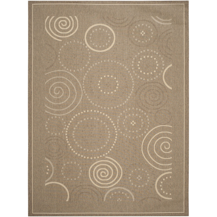 SAFAVIEH Outdoor CY1906-3009 Courtyard Brown / Natural Rug Image 8