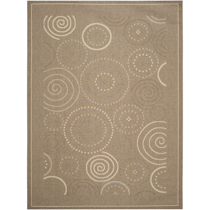 SAFAVIEH Outdoor CY1906-3009 Courtyard Brown / Natural Rug Image 1