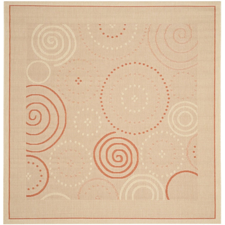 SAFAVIEH Outdoor CY1906-3201 Courtyard Natural / Terra Rug Image 1