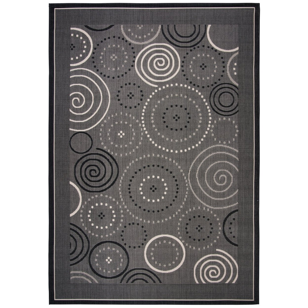 SAFAVIEH Indoor Outdoor CY1906-3908 Courtyard Black / Sand Rug Image 1