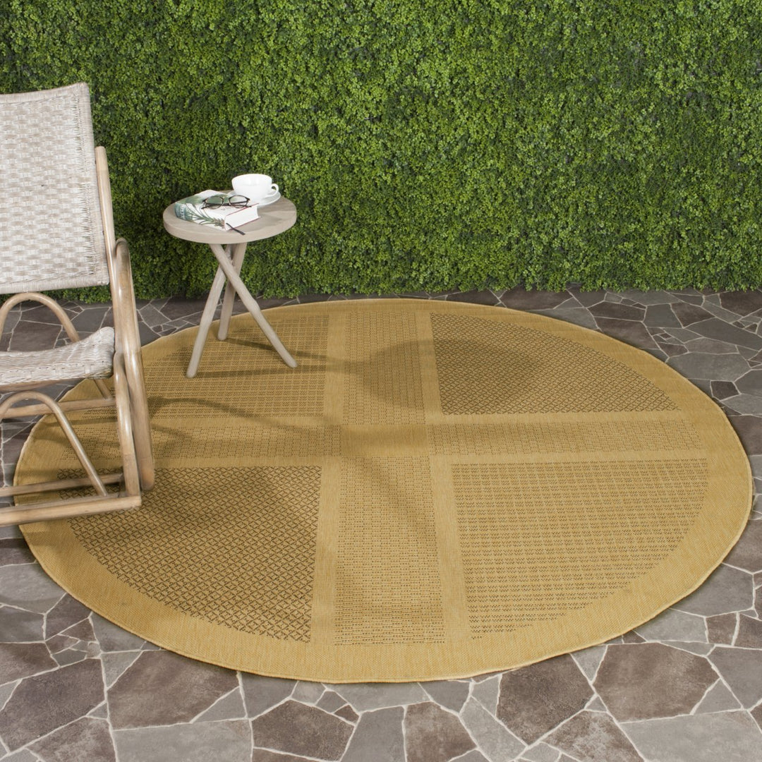 SAFAVIEH Outdoor CY1928-3001 Courtyard Natural / Brown Rug Image 2