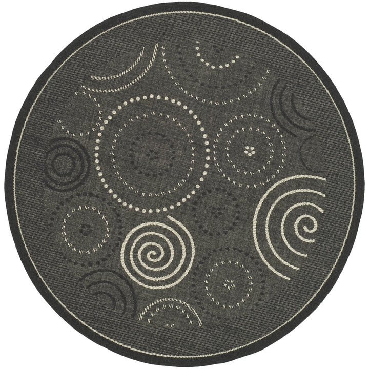 SAFAVIEH Indoor Outdoor CY1906-3908 Courtyard Black / Sand Rug Image 1