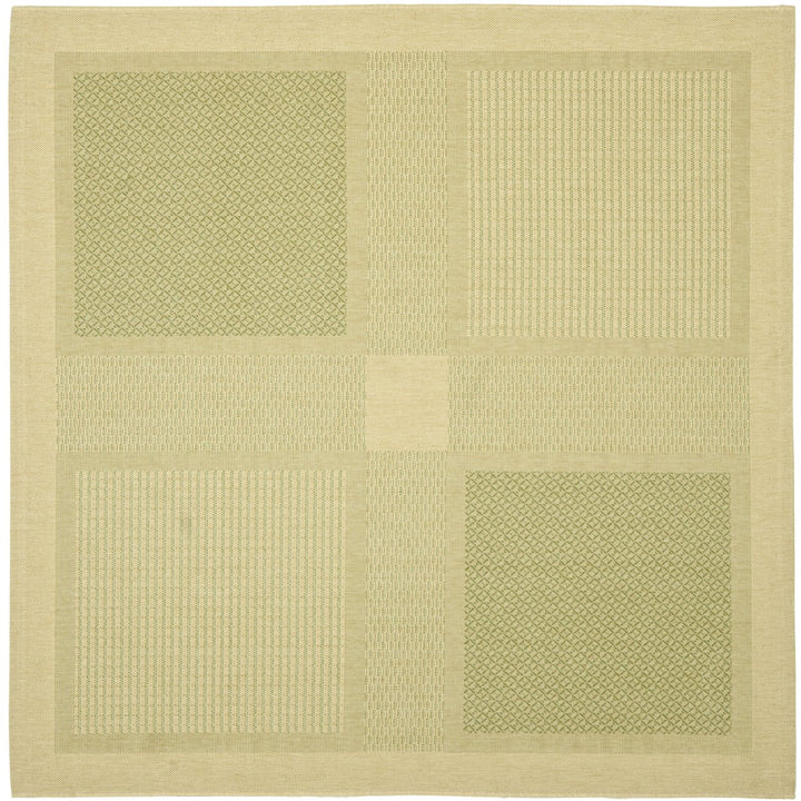 SAFAVIEH Outdoor CY1928-1E01 Courtyard Natural / Olive Rug Image 6