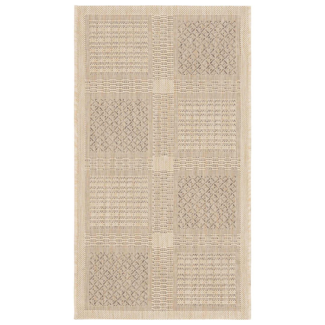 SAFAVIEH Outdoor CY1928-3001 Courtyard Natural / Brown Rug Image 9