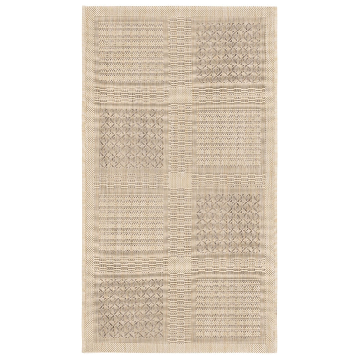 SAFAVIEH Outdoor CY1928-3001 Courtyard Natural / Brown Rug Image 9