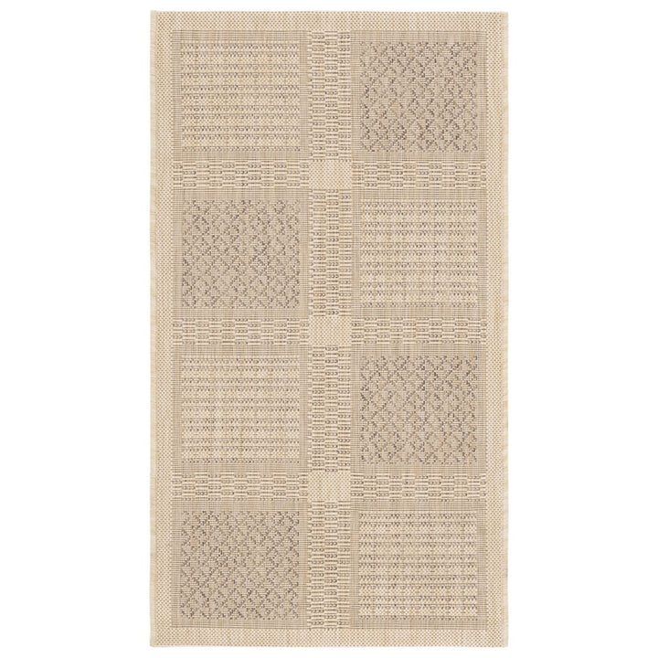 SAFAVIEH Outdoor CY1928-3001 Courtyard Natural / Brown Rug Image 1