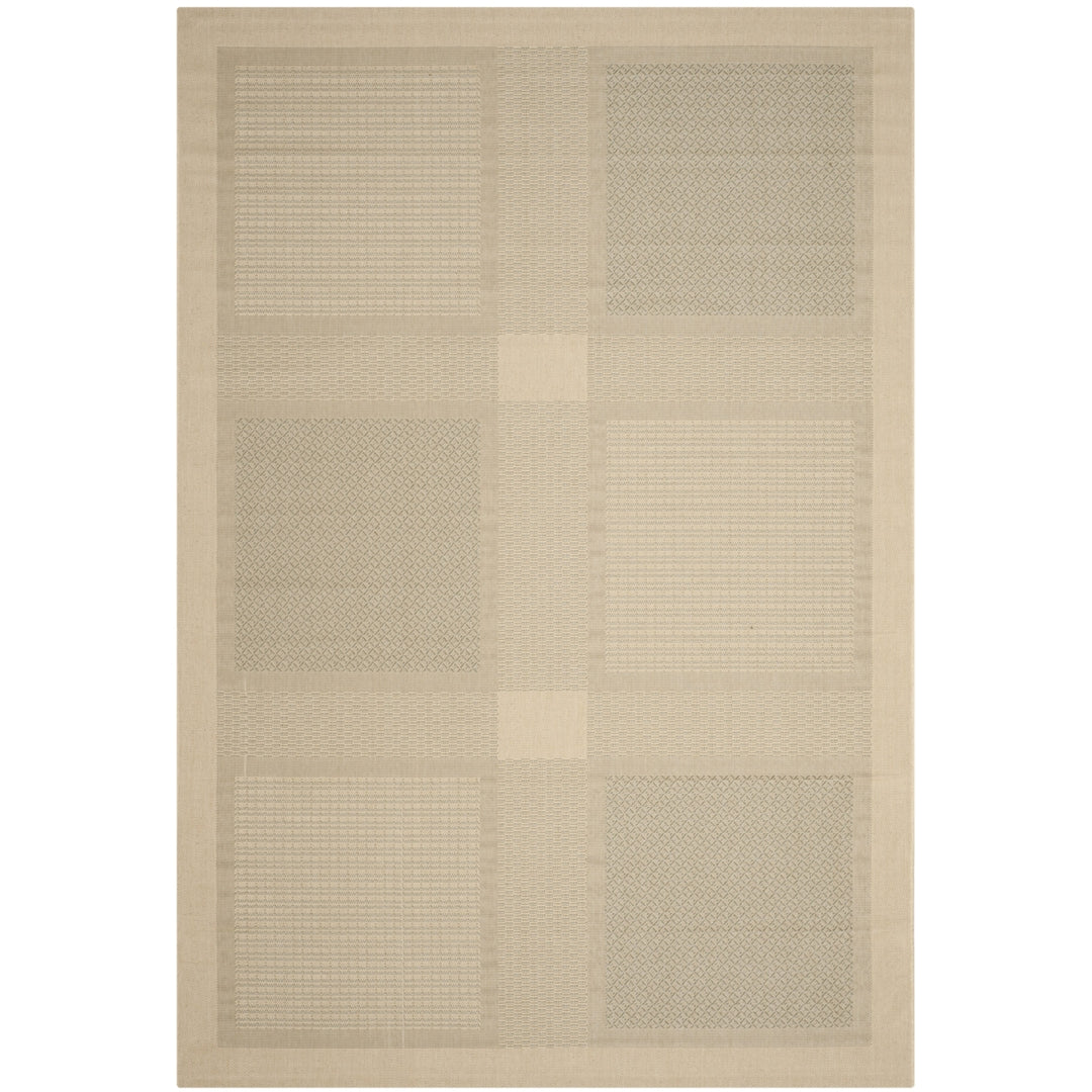 SAFAVIEH Outdoor CY1928-1E01 Courtyard Natural / Olive Rug Image 11