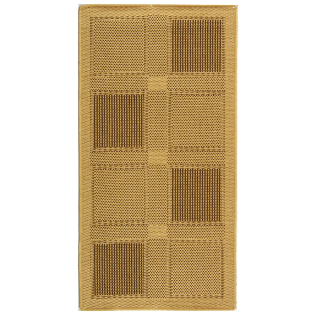 SAFAVIEH Outdoor CY1928-3001 Courtyard Natural / Brown Rug Image 1