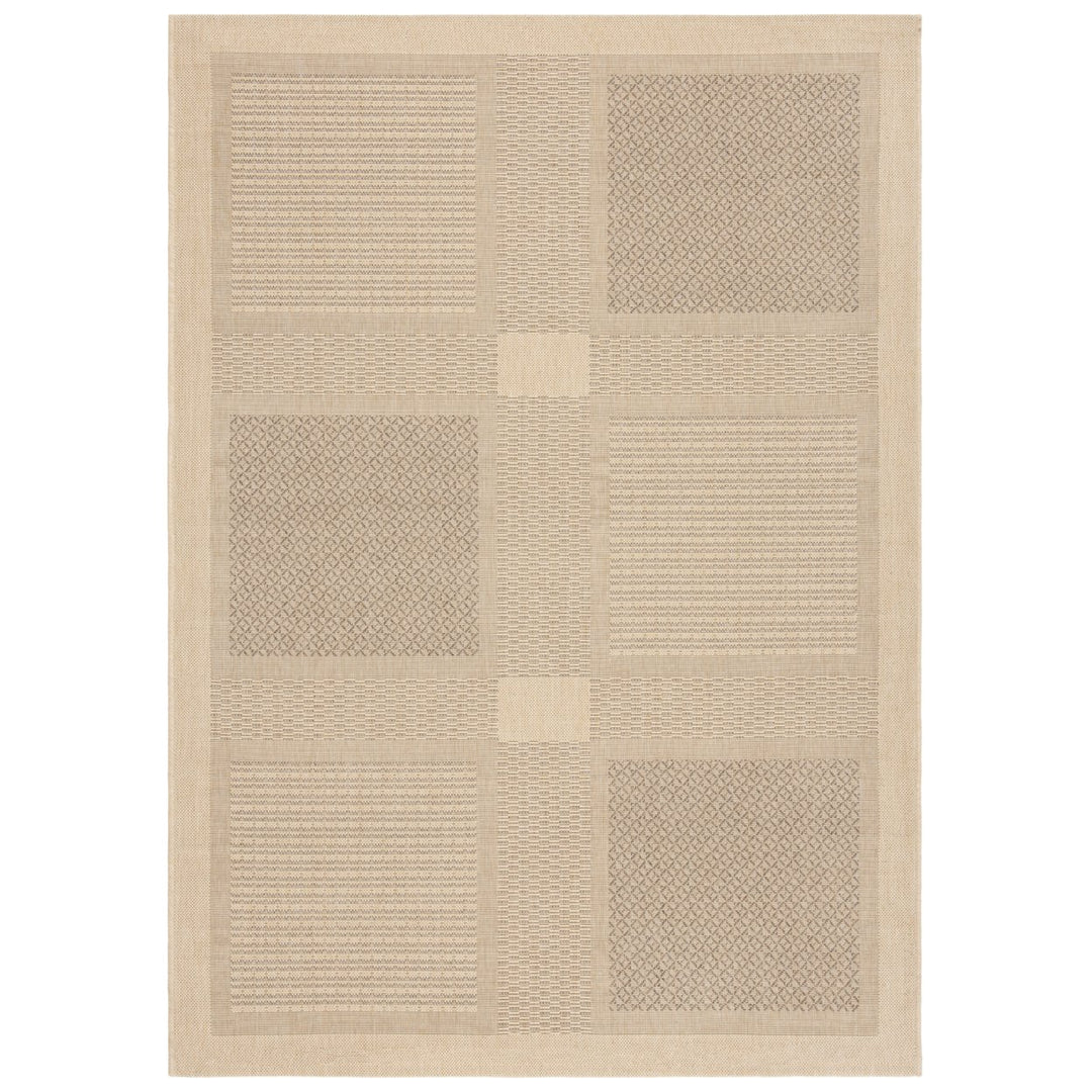 SAFAVIEH Outdoor CY1928-3001 Courtyard Natural / Brown Rug Image 1