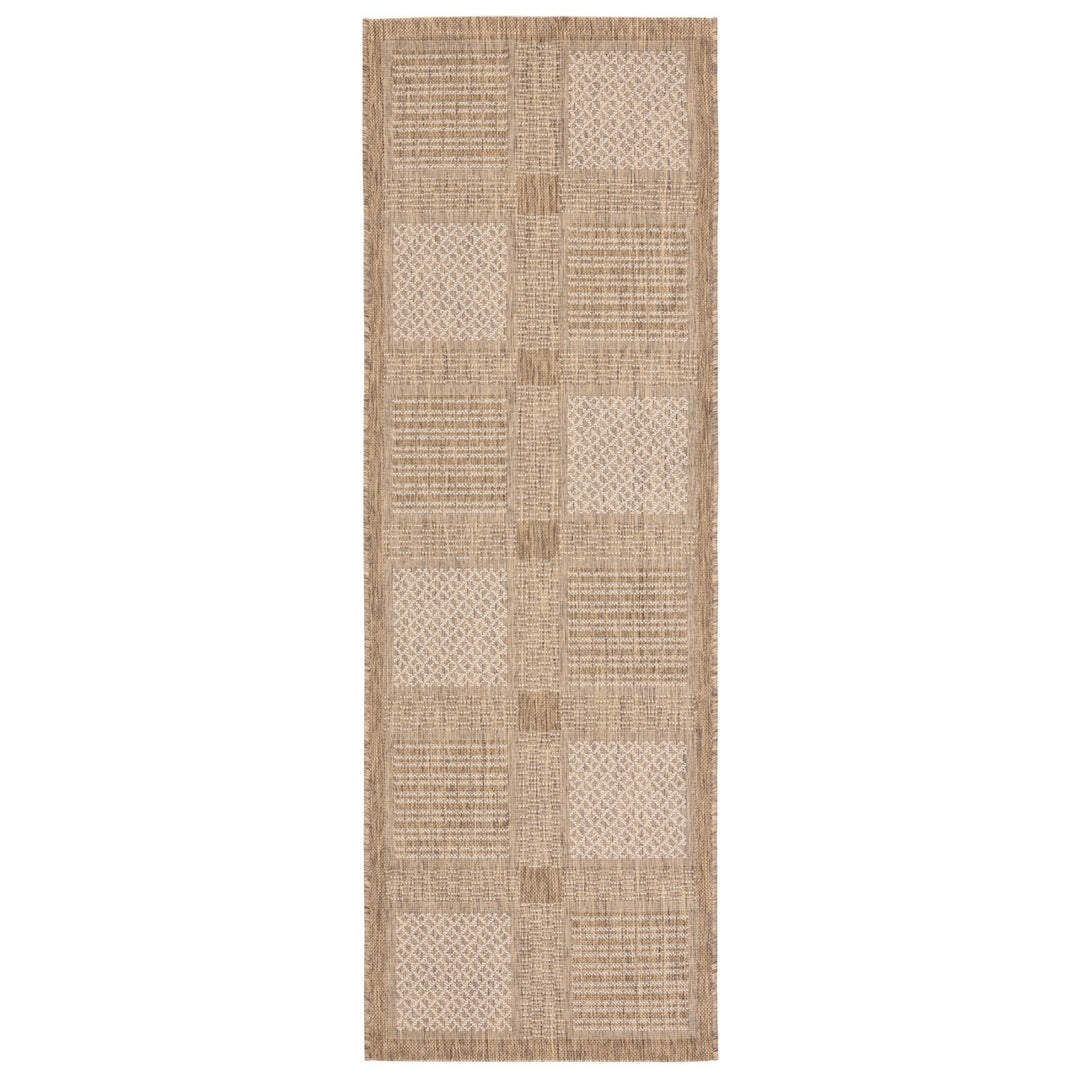 SAFAVIEH Outdoor CY1928-3009 Courtyard Brown / Natural Rug Image 1