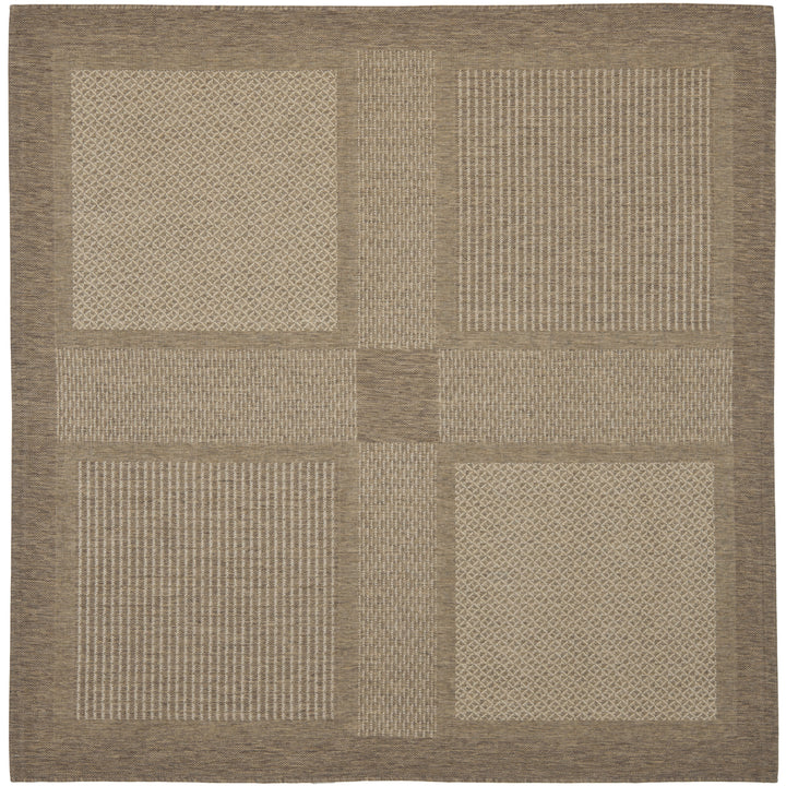 SAFAVIEH Outdoor CY1928-3009 Courtyard Brown / Natural Rug Image 6
