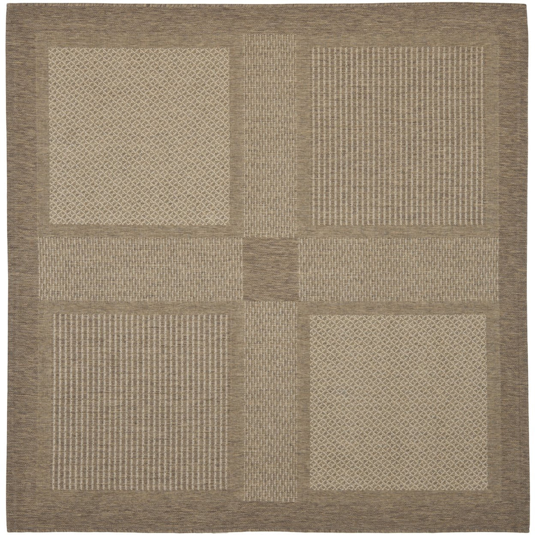 SAFAVIEH Outdoor CY1928-3009 Courtyard Brown / Natural Rug Image 1