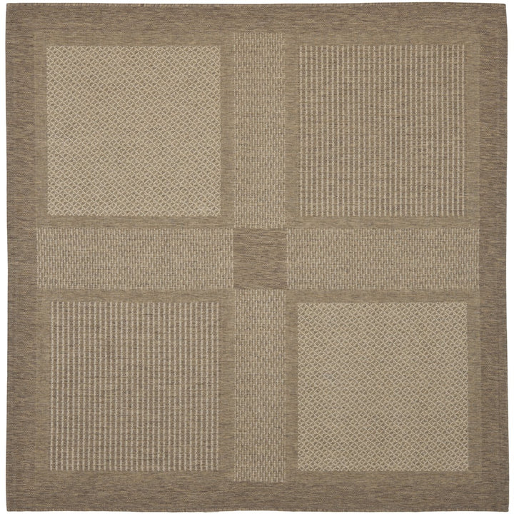 SAFAVIEH Outdoor CY1928-3009 Courtyard Brown / Natural Rug Image 1