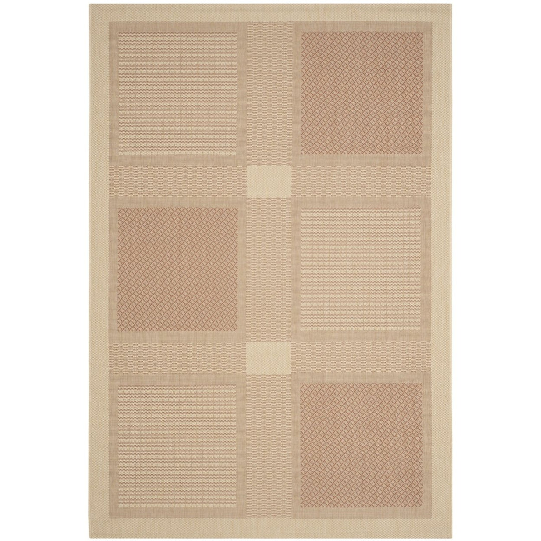 SAFAVIEH Outdoor CY1928-3201 Courtyard Natural / Terra Rug Image 1