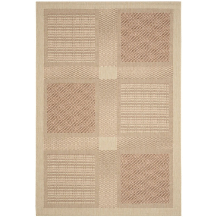 SAFAVIEH Outdoor CY1928-3201 Courtyard Natural / Terra Rug Image 1