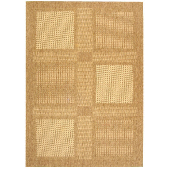 SAFAVIEH Outdoor CY1928-3009 Courtyard Brown / Natural Rug Image 1