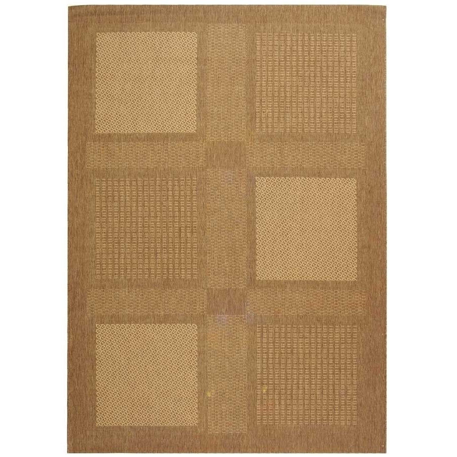 SAFAVIEH Outdoor CY1928-3009 Courtyard Brown / Natural Rug Image 11