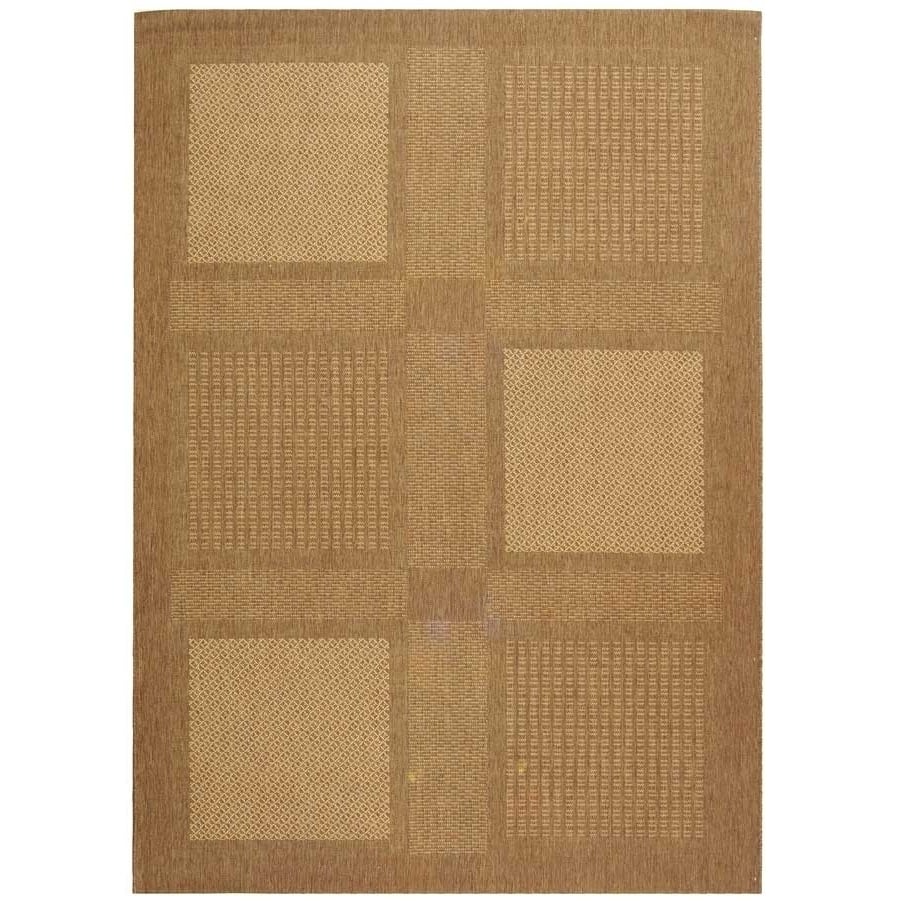 SAFAVIEH Outdoor CY1928-3009 Courtyard Brown / Natural Rug Image 1