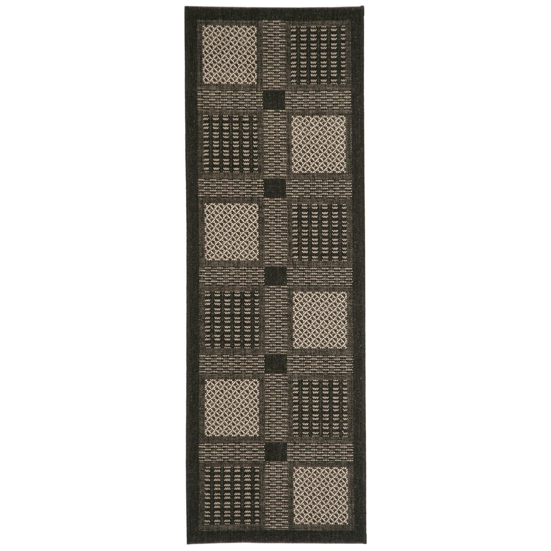 SAFAVIEH Indoor Outdoor CY1928-3908 Courtyard Black / Sand Rug Image 1