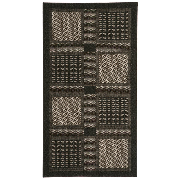 SAFAVIEH Indoor Outdoor CY1928-3908 Courtyard Black / Sand Rug Image 1